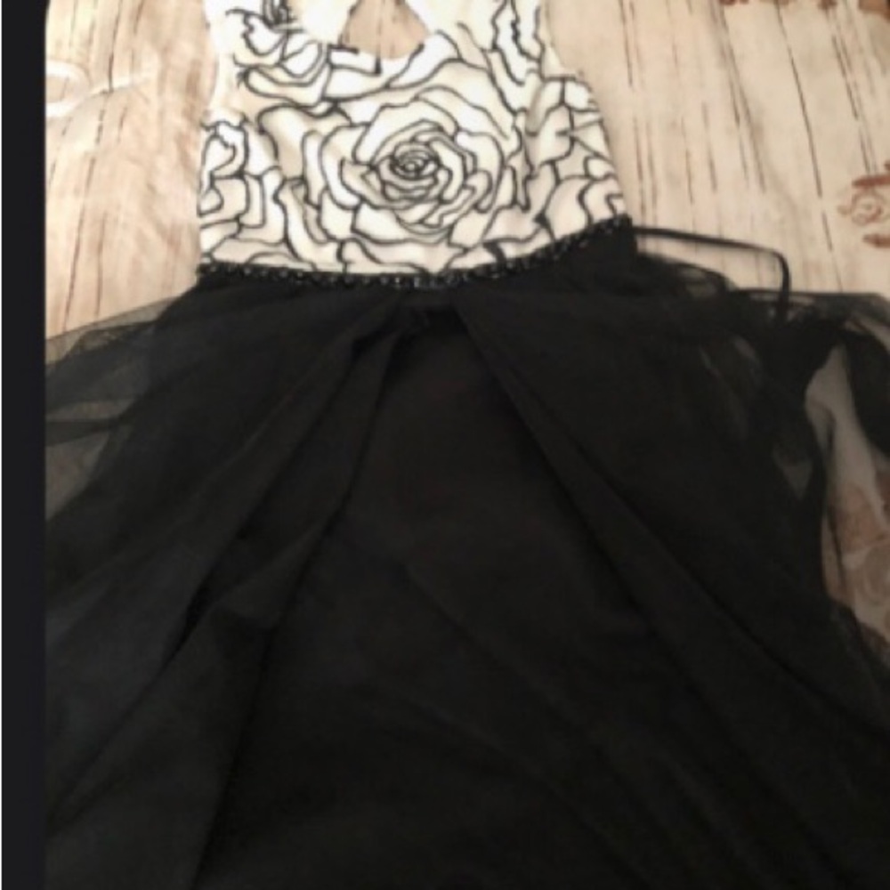 Black and White Floral Dress